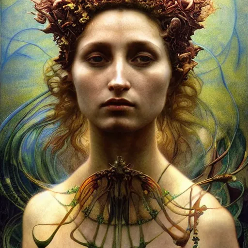 Prompt: queen of jupiter by zdzisław beksinski, iris van herpen, raymond swanland, bouguereau and alphonse mucha. highly detailed, hyper - real, beautiful