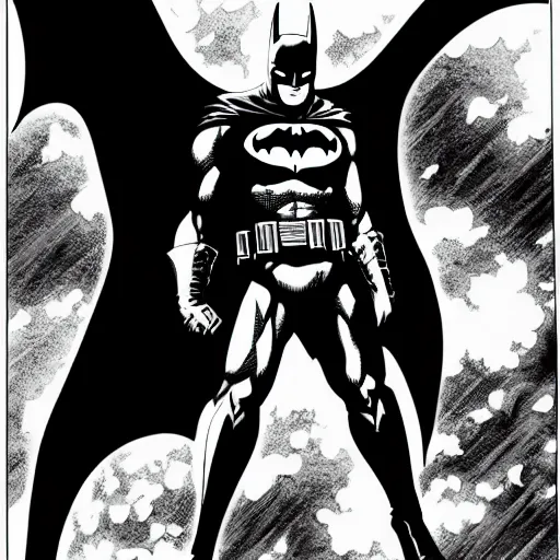 Prompt: Batman in the manga Berserk