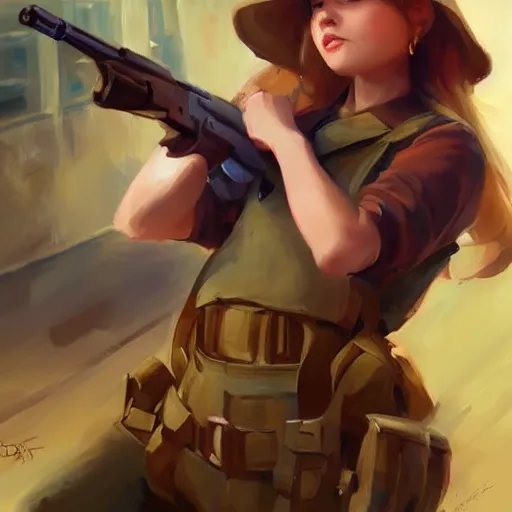 Image similar to lock and load, artstation, Vladimir Volegov