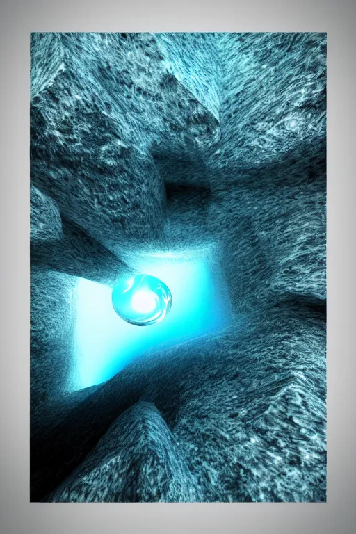 Image similar to 3 d render, abstract nature, glacier, 3 d artwork, sci - fi, space