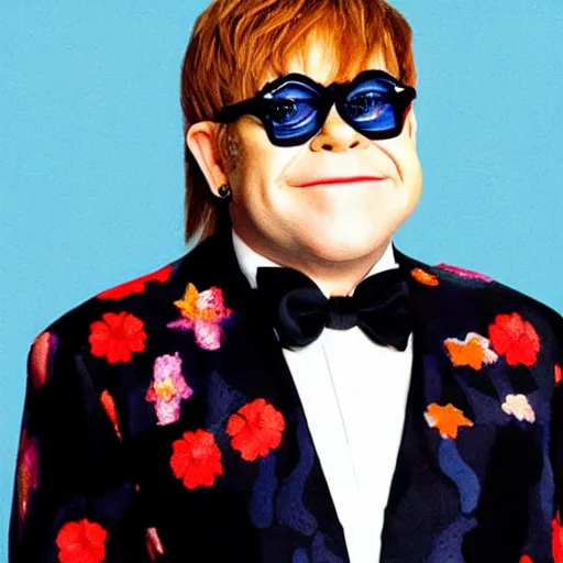 Image similar to elton john as a muppet