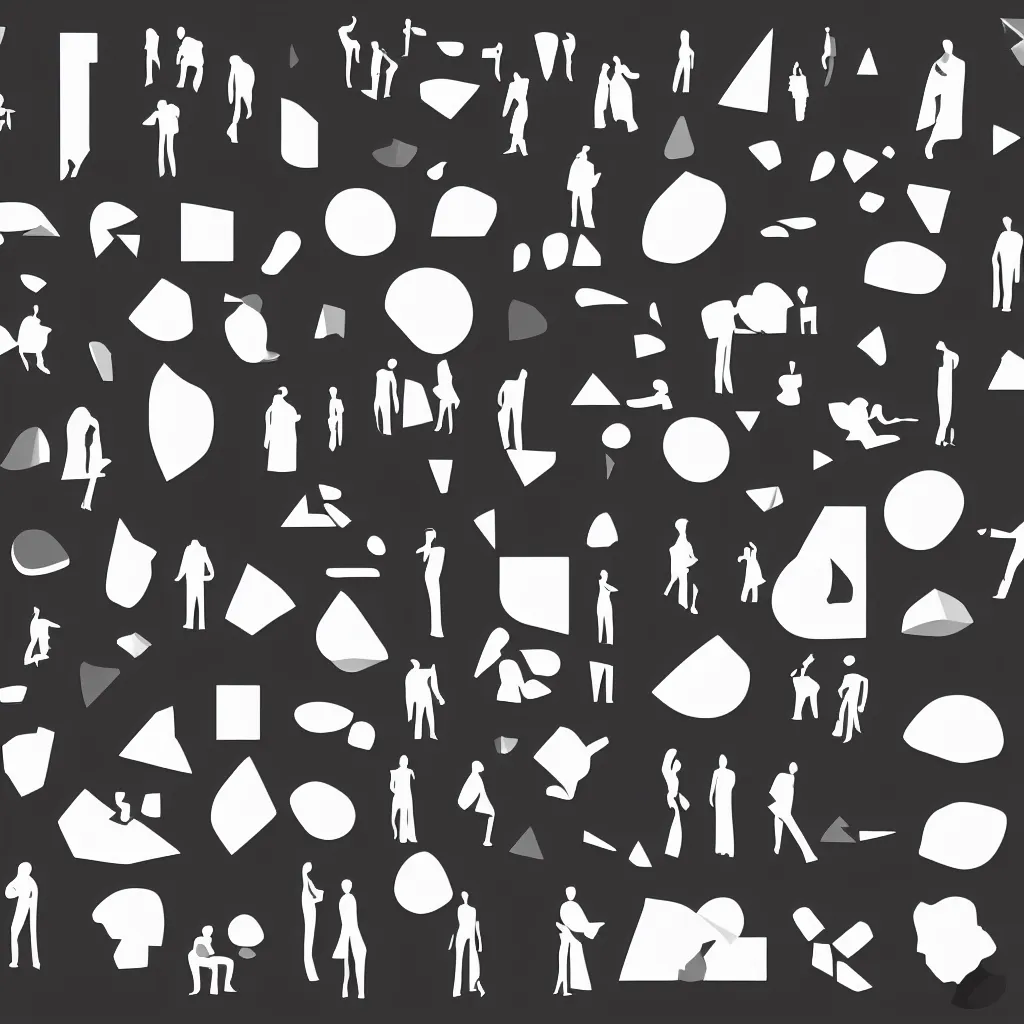 Image similar to various kinds of separate platonic shapes, digital illustration, white background, 8 k