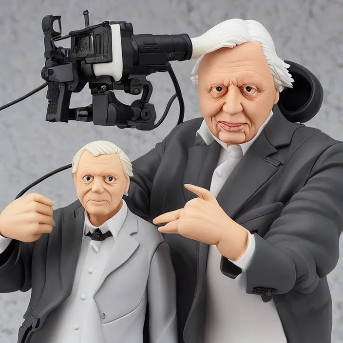 Image similar to David Attenborough, An anime Nendoroid of David Attenborough, figurine, detailed product photo