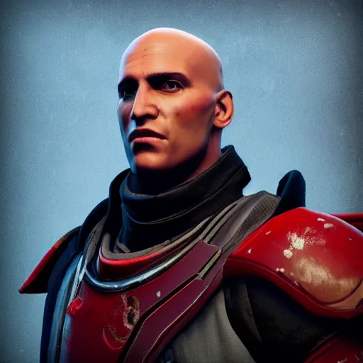 Prompt: destiny 2 zavala in real life, photo portrait