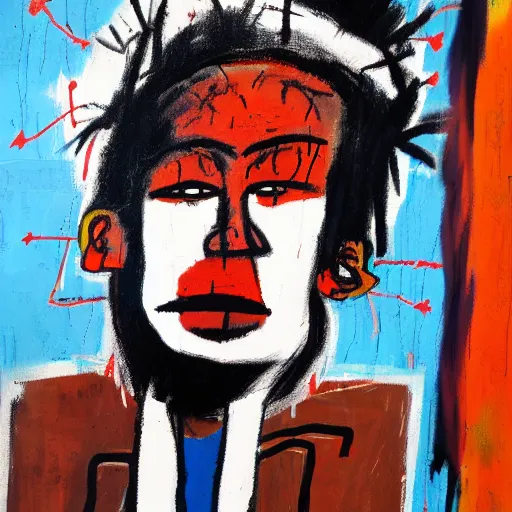 Prompt: a desperado jonesing for a smoke in the style of basquiat