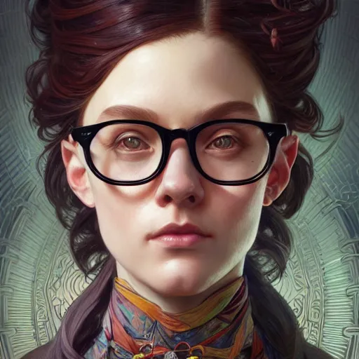 Prompt: perfectly - centered - portrait of a crazy librarian, intricate, highly detailed, digital painting, artstation, concept art, smooth, sharp focus, illustration, unreal engine 5, 8 k, art by artgerm and greg rutkowski and alphonse mucha