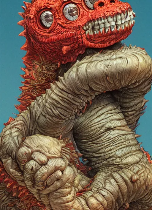 Prompt: American Greetings My Pet Monster (1986) plush, intricate, highly detailed, centered, digital painting, artstation, concept art, smooth, sharp focus, illustration, artgerm, donato giancola, Joseph Christian Leyendecker, WLOP, Artgerm