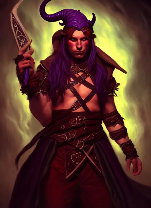 Image similar to tiefling bard, full body, hyper realistic, extremely detailed, dnd character art portrait, dark fantasy art, intricate fantasy painting, dramatic lighting, vivid colors, deviantart, artstation.