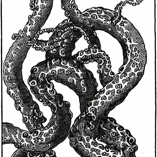 Prompt: jean paul sartre as a tentacle monster