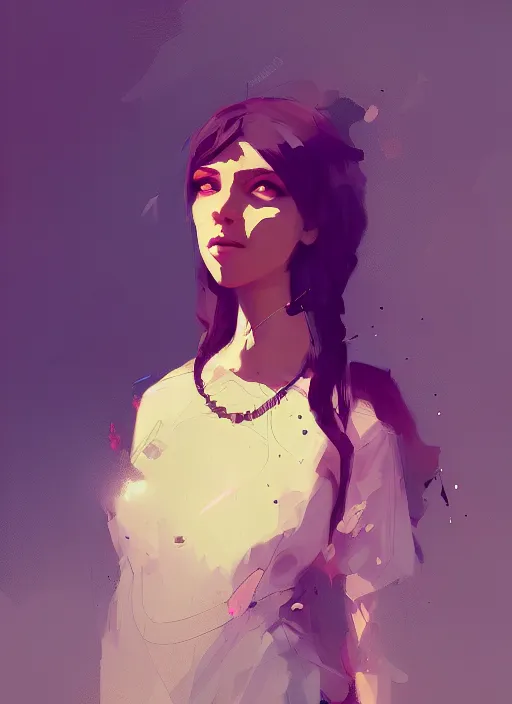 Image similar to portrait of a pretty young lady, by ismail inceoglu