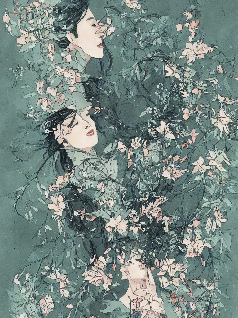 Image similar to a beautiful illustration by tina jiang,