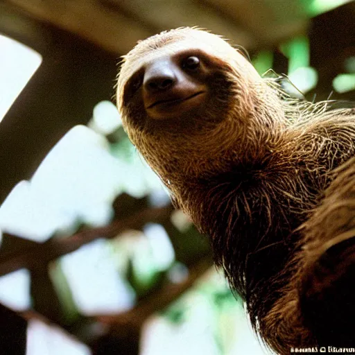 Image similar to portrait of a sloth as neo from the matrix ( 2 0 0 3 ), photo