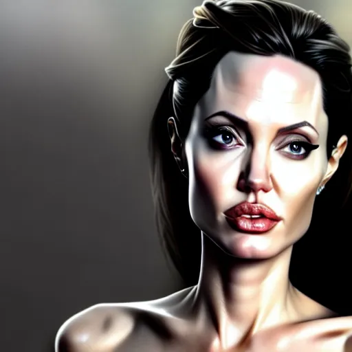 Prompt: beautiful digital painting of angelina jolie background with high detail, 8 k, teen, young, stunning detail, photo by artgerm, greg rutkowski and alphonse mucha, unreal engine 5, 4 k uhd