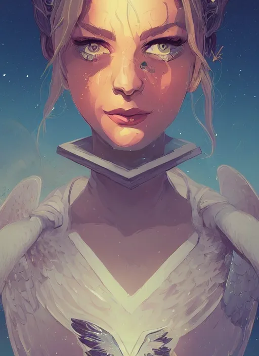 Image similar to portrait of beautifull angel maiden, cute face. dark fantasy, d & d, artstation, art by petros afshar, tom whalen, laurie greasley and greg rutkowski and ilya kuvshinov