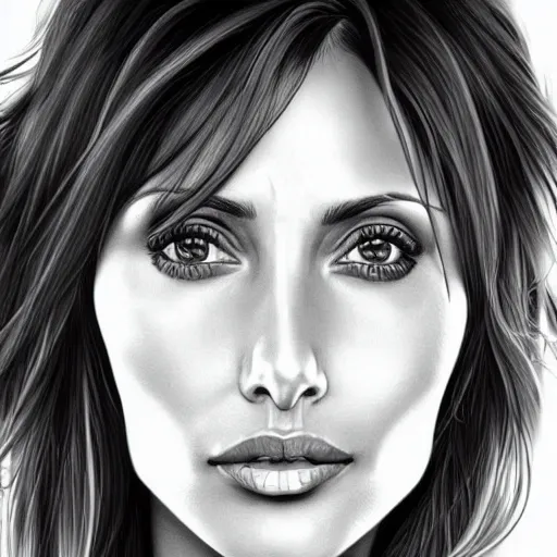 Image similar to a beautiful detailed portrait of natalie imbruglia age 2 3, by artgerm, high details