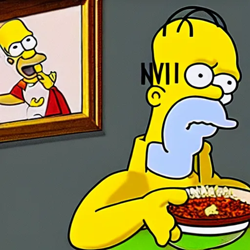 Image similar to homer simpson smoking weed, highly detailed, cinematic