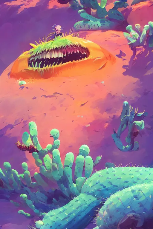 Image similar to creature animal sushi cristal very big eye roots cactus elemental flush of force nature micro world fluo fishscale, behance hd by jesper ejsing, by rhads, makoto shinkai and lois van baarle, ilya kuvshinov, rossdraws global illumination