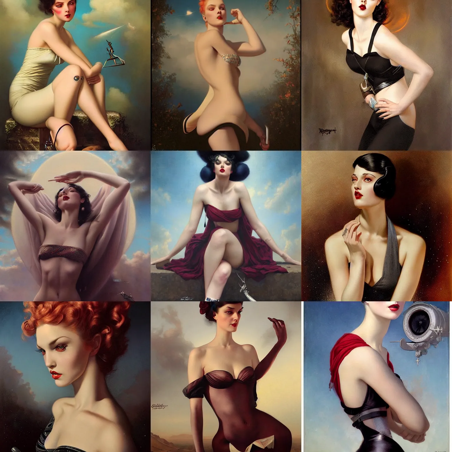 Prompt: by gil elvgren, tom bagshaw, wlop