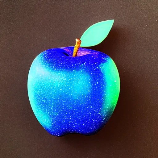 Image similar to galaxy colored apple