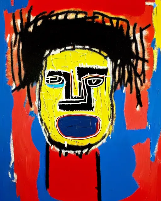 Image similar to A extremely highly detailed majestic hi-res beautiful immaculate head and shoulders award winning painting masterpiece of the face of a strong black african man by Jean-Michel Basquiat, 8k, high textures, hyper sharp, insanely detailed and intricate, super detailed, 8k HDR high quality