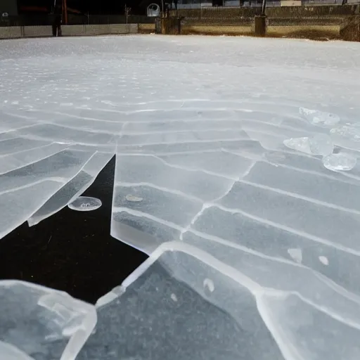 Prompt: see through clear sheet of ice sheet of ice in front of face face face behind ice face behind ice wide eyes