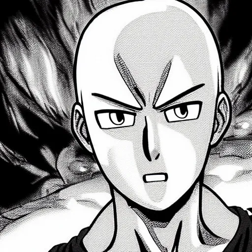 Prompt: saitama one punch man cooking french baguette, instagram thirst trap photo shoot, perfect faces