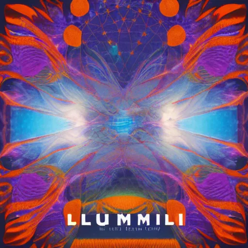 Prompt: blue liminal space album cover