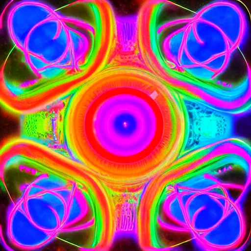 Prompt: n image that helps to create new neural connections, psychedelic colors, 3 d projection, matrix 2 5 5 5