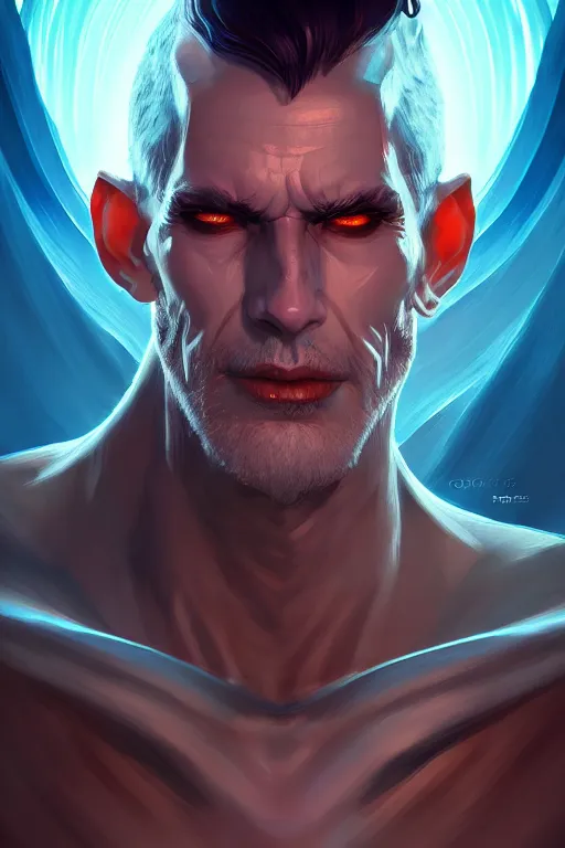 Image similar to the god hades, portrait, sharp focus, digital art, artstation, cgsociety, wlop, concept art, post processed, dynamic lighting, by emylie boivin, rossdraws and jazza