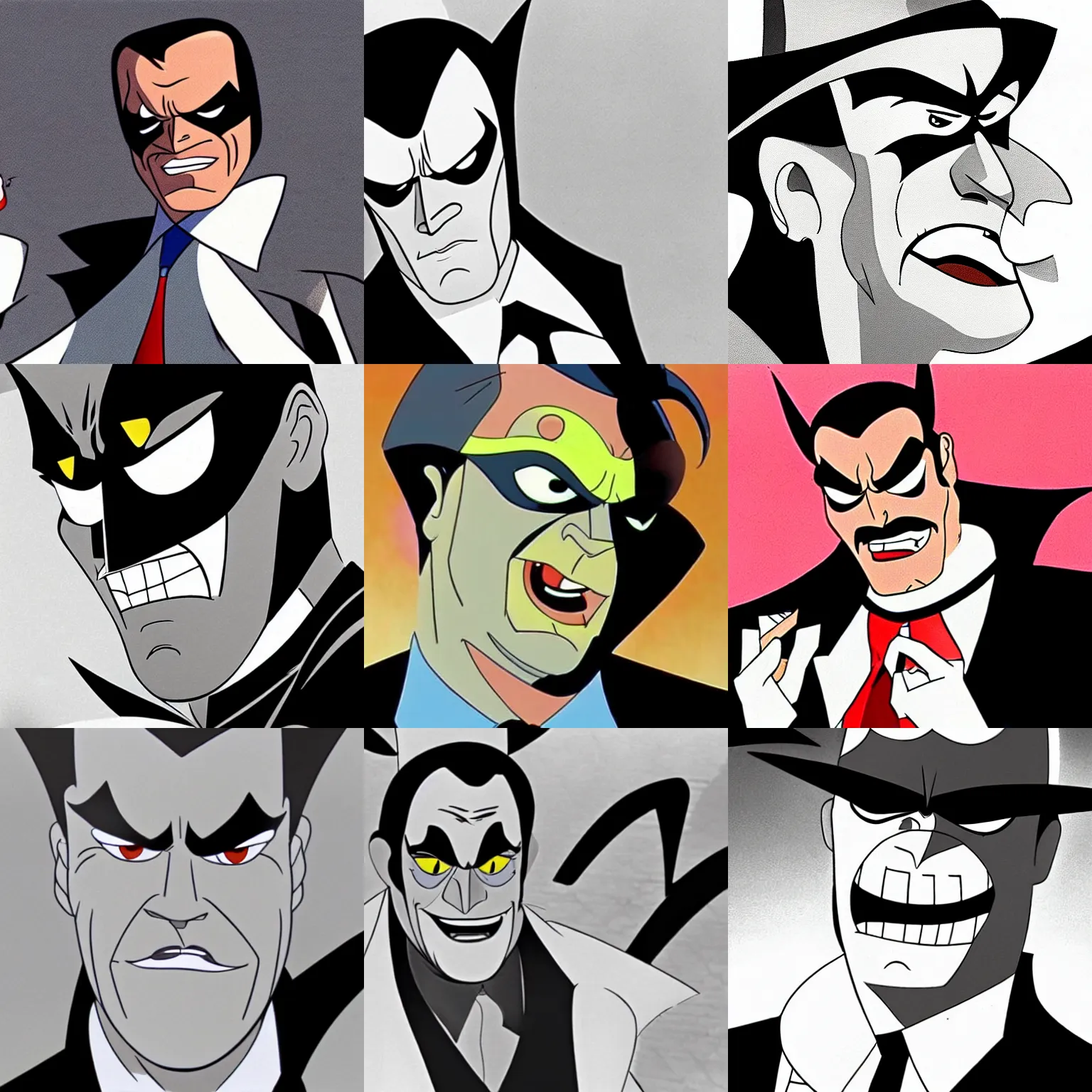 Prompt: still of jack nicholson in batman the animated series