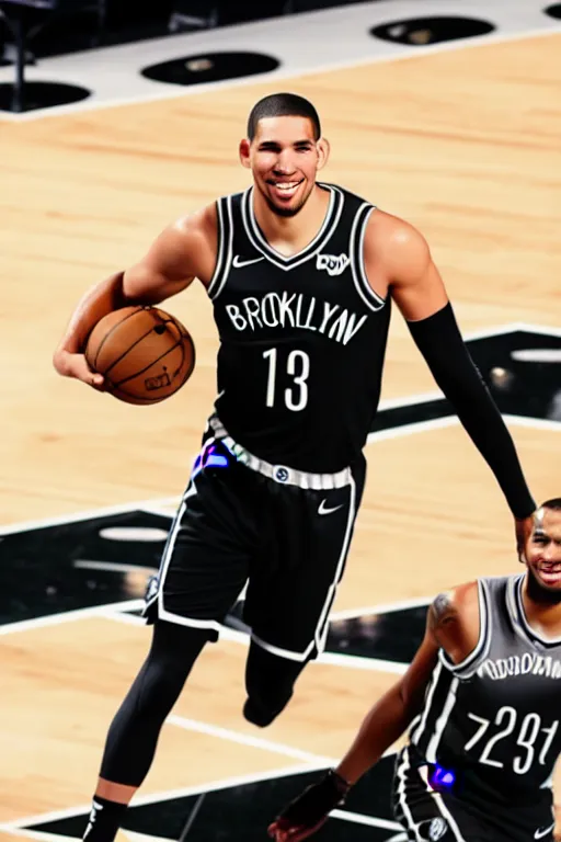 Image similar to jason tatum in a brooklyn nets uniform