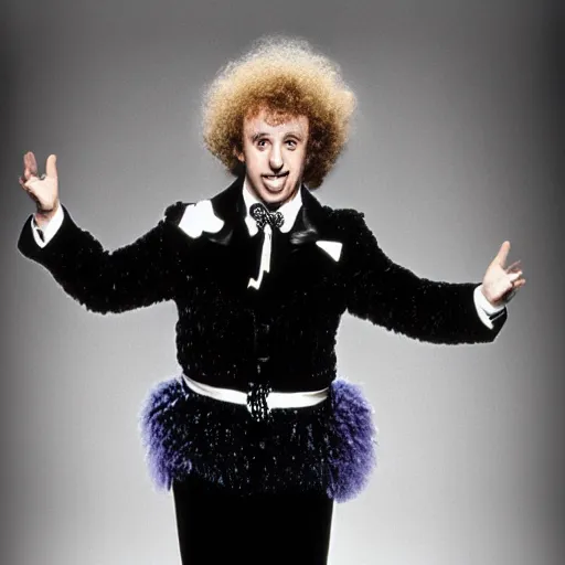 Prompt: gene wilder as richard simmons, photograph