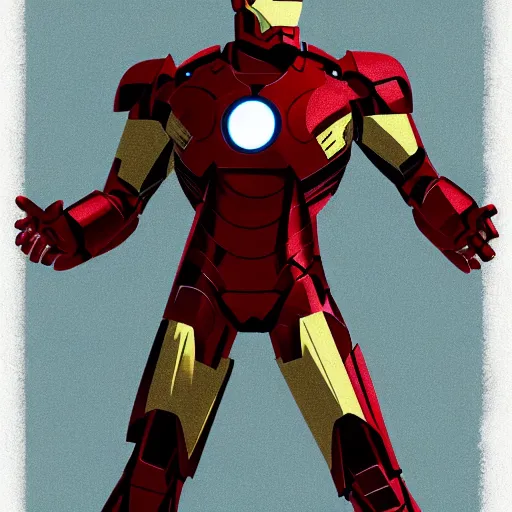 Prompt: iron man, illustration