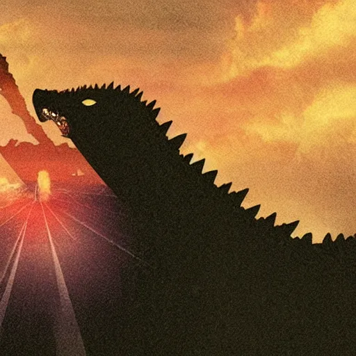 Prompt: godzilla eating the earth