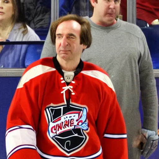 Prompt: saul goodman at a hockey game