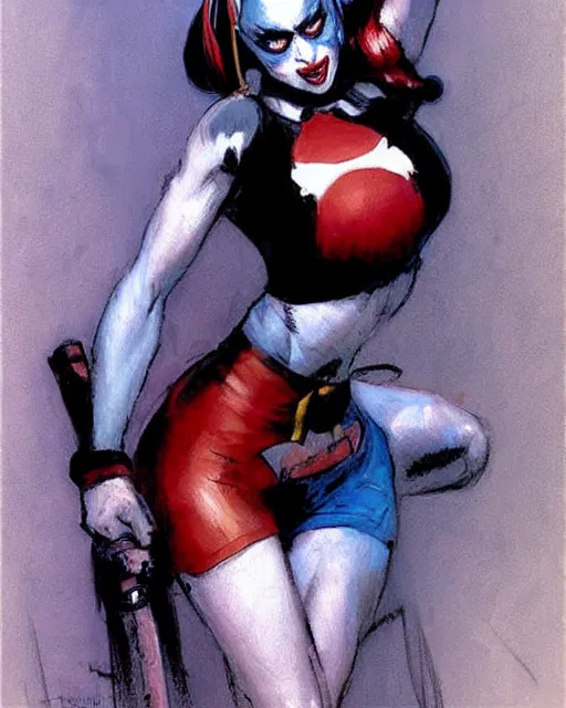 Prompt: harley quinn by steve huston