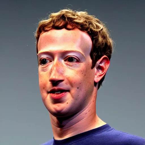 Image similar to half mark zuckerberg melting into a pile of goo