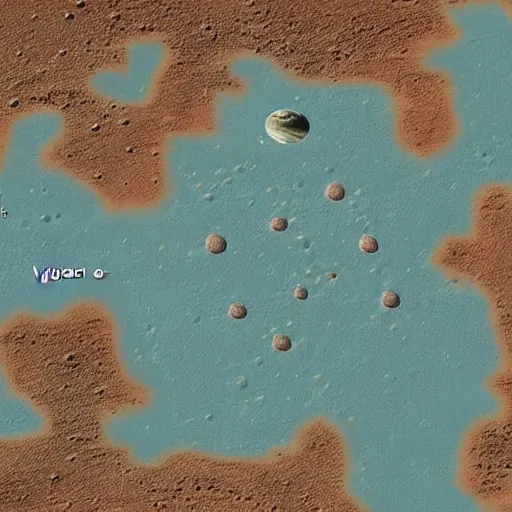 Image similar to a map of a new civilization on mars