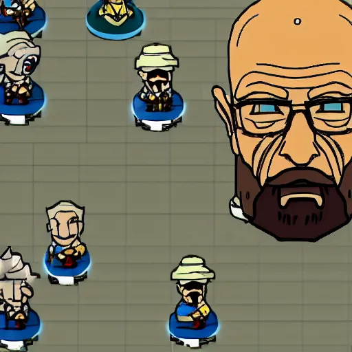 Prompt: Walter White in the style of Final Fantasy 7, game screenshot