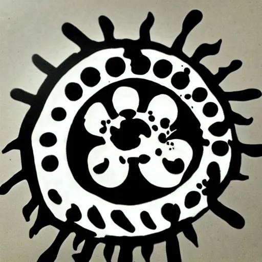 Image similar to die cut sticker, gomu gomu no gatling, splatter paint