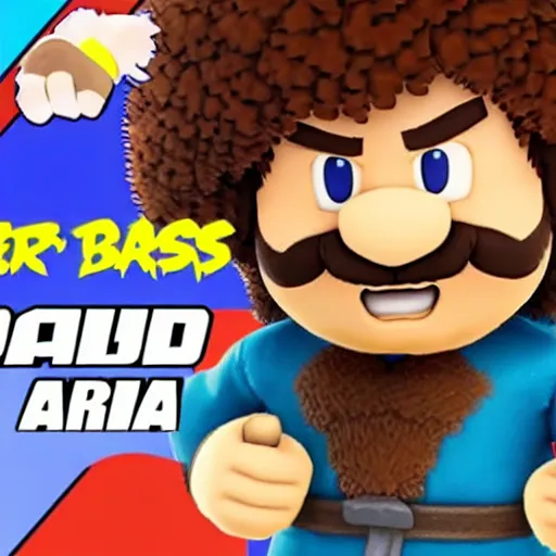 Image similar to Bob Ross character reveal for Super Smash bros ultimate