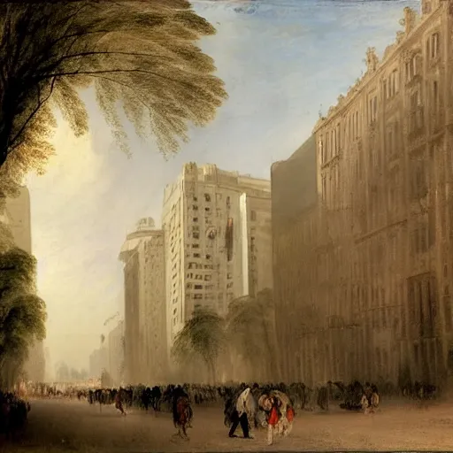 Image similar to avenida paulista painted by william turner
