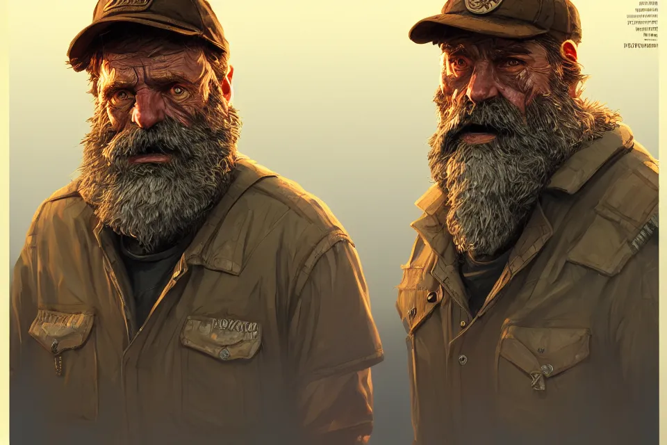 Image similar to hobocop from the disco elysium, concept art by aleksander rostov, artstation trending, symmetry, awesome exposition, very detailed, highly accurate, intricate, professional lighting diffracted lightrays, 8 k, sense of awe, gamers magazine cover