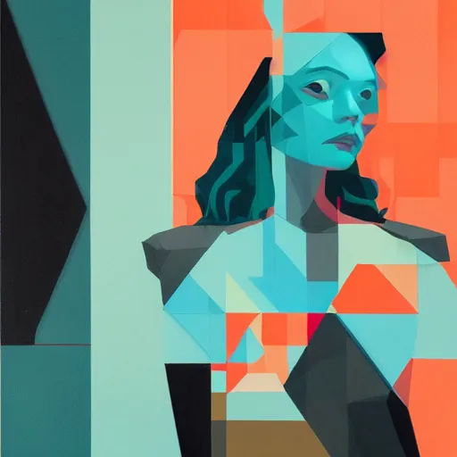 Prompt: Gianna Micheals Painting by Sachin Teng, asymmetrical, Organic Painting , Matte Painting, geometric shapes, hard edges, graffiti, street art,:2 by Sachin Teng:4