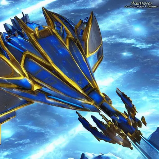 Image similar to protoss spaceship mount everest