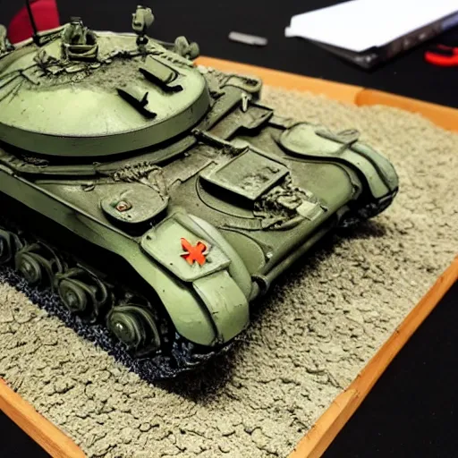 Image similar to Crab shaped tank, painted wargaming miniature