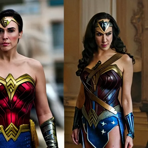 Image similar to nicholas cage as wonder woman