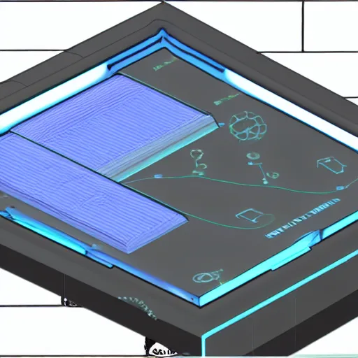 Image similar to a 3 d cad drawing of a new advanced next - gen industry disrupting iot device