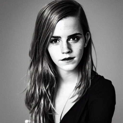 Image similar to Portrait photography of Emma Watson cyborg