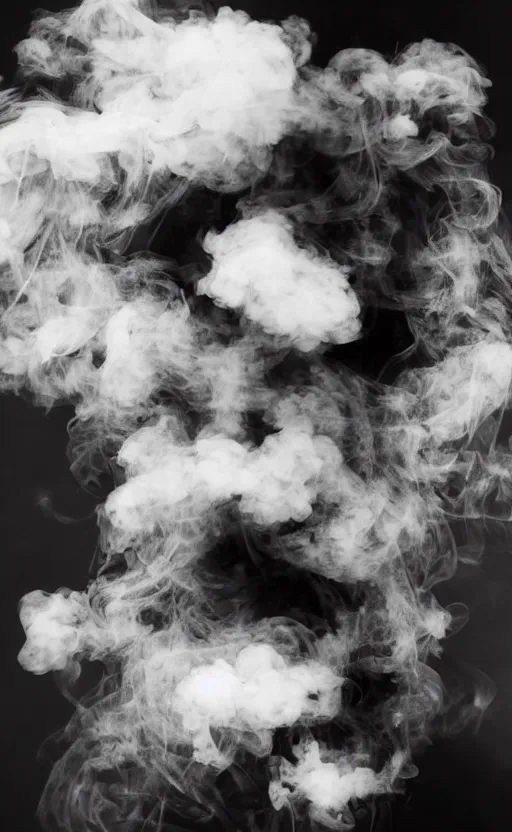 Prompt: smoke on black background